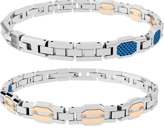 TEAMER Bracciale Bassotto In Acciaio Inox – Ciondolo Cane Salsiccia Scavato, Doppia Catena Regolabile, Gioiello Per Amanti Animali, Uomo E Donna